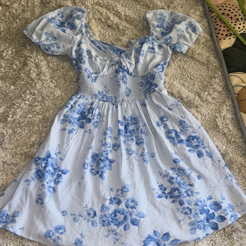 Hollister blue floral dress